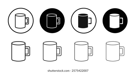 Mug icon Isolated flat vector in outline