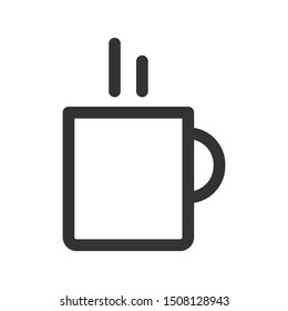 Mug icon isolated on white background. Hot drink symbol modern, simple, vector, icon for website design, mobile app, ui. Vector Illustration