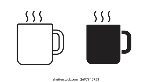 Linha de ícone de caneca. Ilustração vetorial eps 10