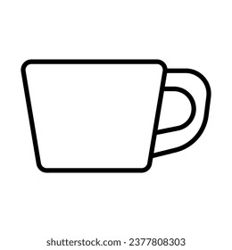 icono de mug en estilo de línea