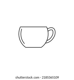 Mug icon in line style icon, isolated on white background