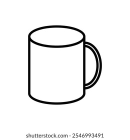 Mug icon linear logo isolated