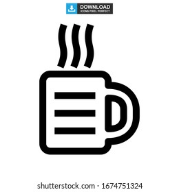 mug icon or logo isolated sign symbol vector illustration - high quality black style vector icons
