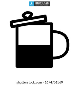 mug icon or logo isolated sign symbol vector illustration - high quality black style vector icons
