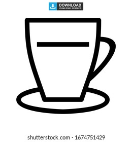 mug icon or logo isolated sign symbol vector illustration - high quality black style vector icons
