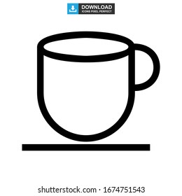 mug icon or logo isolated sign symbol vector illustration - high quality black style vector icons
