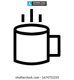 mug icon or logo isolated sign symbol vector illustration - high quality black style vector icons
