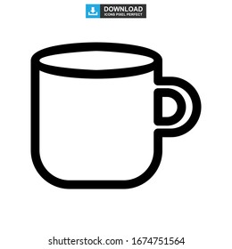 mug icon or logo isolated sign symbol vector illustration - high quality black style vector icons
