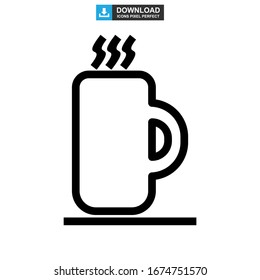 mug icon or logo isolated sign symbol vector illustration - high quality black style vector icons
