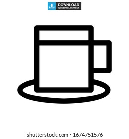 mug icon or logo isolated sign symbol vector illustration - high quality black style vector icons
