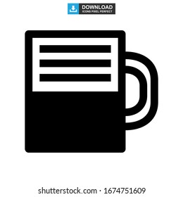 mug icon or logo isolated sign symbol vector illustration - high quality black style vector icons
