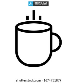 mug icon or logo isolated sign symbol vector illustration - high quality black style vector icons

