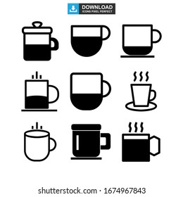 mug icon or logo isolated sign symbol vector illustration - Collection of high quality black style vector icons
