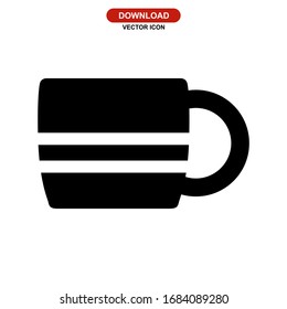 mug icon or logo isolated sign symbol vector illustration - high quality black style vector icon
