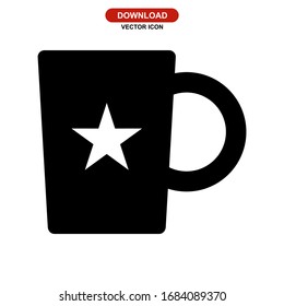 mug icon or logo isolated sign symbol vector illustration - high quality black style vector icon
