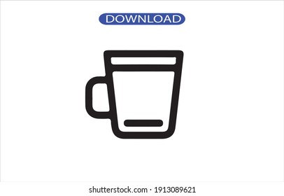mug icon or logo isolated sign symbol vector illustration - high quality black style vector icons.