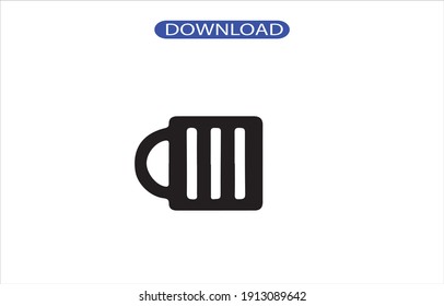 mug icon or logo isolated sign symbol vector illustration - high quality black style vector icons.