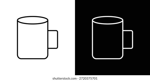 Mug icon. Minimalist vector design. Editable stroke. EPS10
