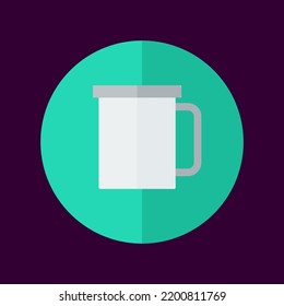 Mug icon. Modern icon element illustration. Flat color icon. Futuristic icon for web, computer, technology. Vector eps 10