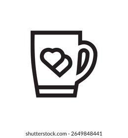 Mug icon on white background