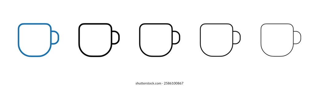 Mug icon Outline vector logo for web ui