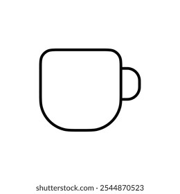 Mug icon Outline vector for web ui