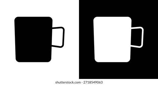 Mug icon silhouette vector illustration isolated flat style