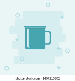 Mug  Icon. Simple icon, blue colored icon illustration.