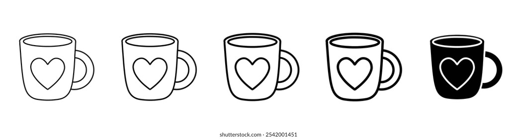 mug icon Simple outline illustration