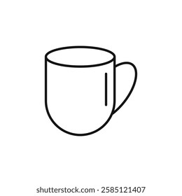 Mug icon. simple thin line vector icon