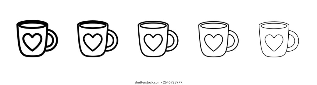 mug icon simple vector outline logo