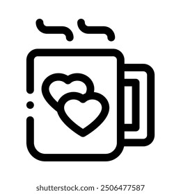mug icon with style outline