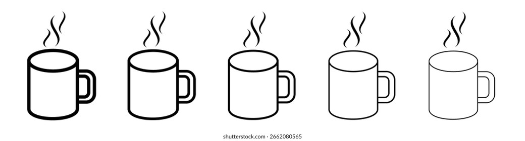 Mug icon Symbol concept for web design.simple line vector icon. logo illustration.