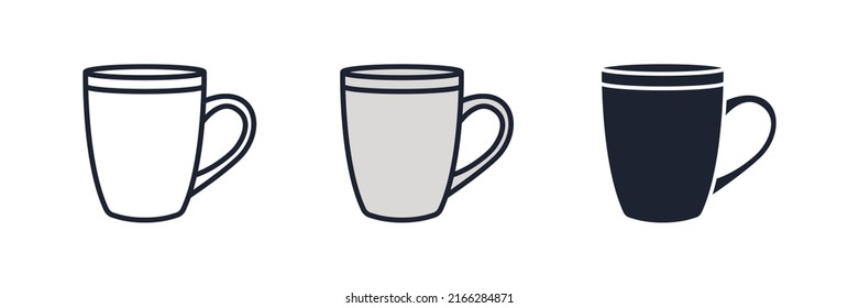 plantilla de símbolo de icono de mug para el logotipo de colección de diseño gráfico y web ilustración vectorial