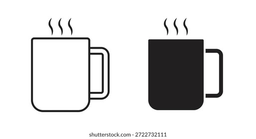 Símbolo de ícone de caneca. Vetor EPS 10. ícone de linha e glifo