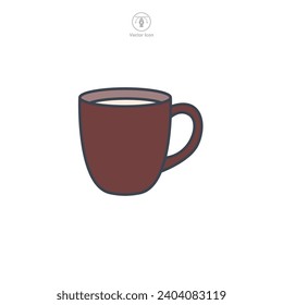 Mug Icon symbol vector illustration isolated on white background