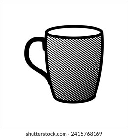 Mug Icon, Tea, Coffee, Milk Mug Icon Vector Art Illustration