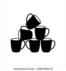 Mug Icon, Tea, Coffee, Milk Mug Icon Vector Art Illustration