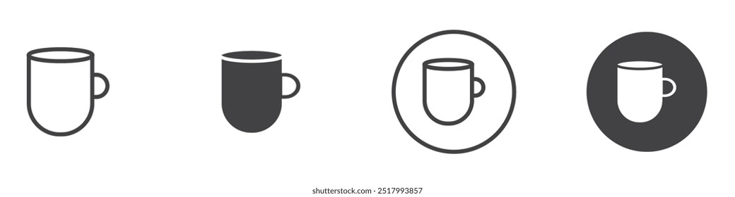 Mug icon thin line illustration