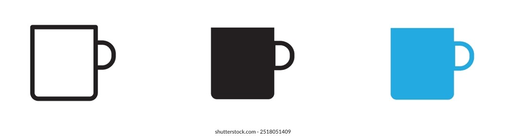 Mug icon thin line illustration
