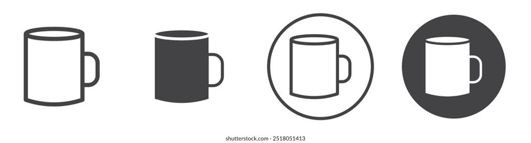 Mug icon thin line illustration