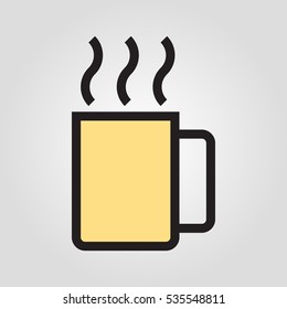 Mug icon in trendy flat style isolated on grey background. Kitchen symbol for your design, logo, UI. Vector illustration, EPS10.