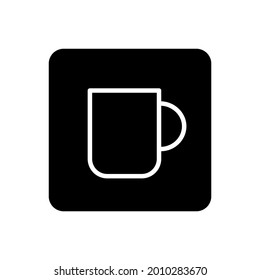 Mug icon vector filled square style