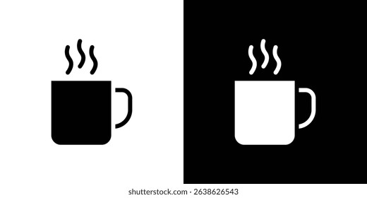 Mug icon Vector in flat style. Collection silhouettes