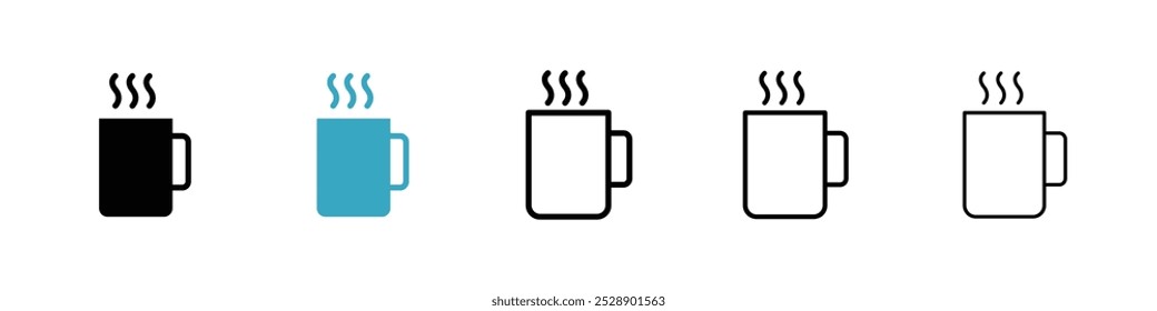 Conjunto de Ilustración vectorial de icono de taza