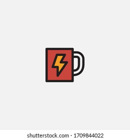 mug icon vector illustrator sign