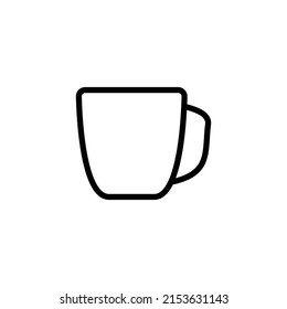 Mug Icon Vector Isolated on White Artboard