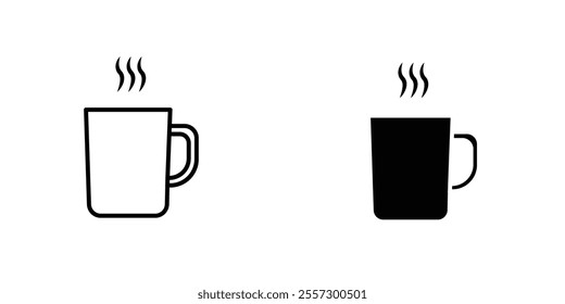 Mug Icon vector. liner and flat style icons set.