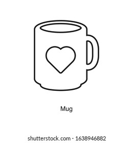 Mug icon vector on white background. Black icon illustration
