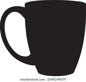 Mug icon vector silhouette design Art 